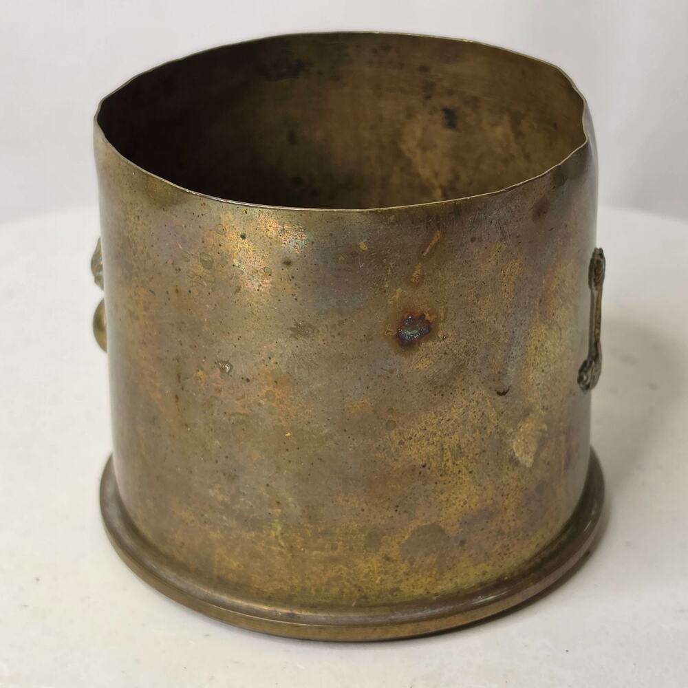 Antique Trench Art Royal West African Frontier Force Military Brass Approx 4x4" - Picture 4 of 10